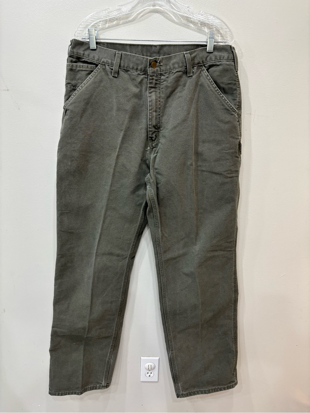 Carhartt B11 Mos Canvas Utility Carpenter Cargo Pants Men’s Size 36/34